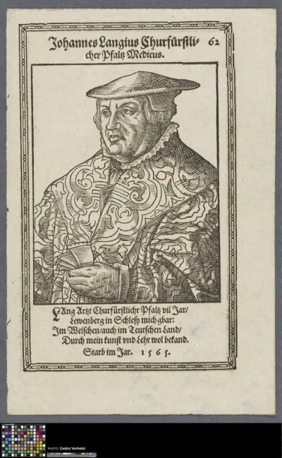 Portrait of Johannes Langius, humanist