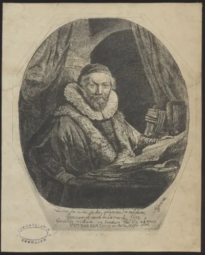 Portrait of Johannes Wttenbogaert, Remonstrant minister