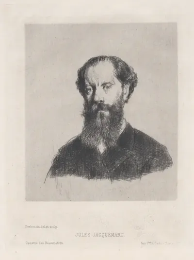 Portrait of Jules Jacquemart, from "Gazette des Beaux-Arts"