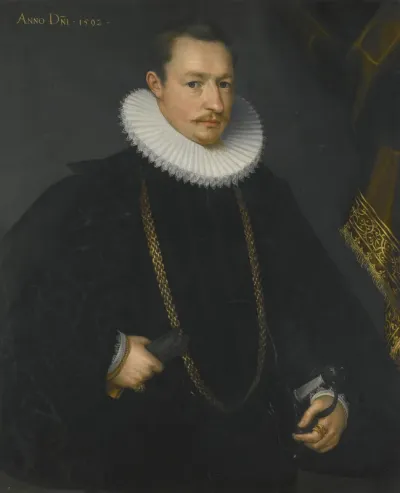 Portrait of Karl von Langemantel of Augsburg, dated 1592.