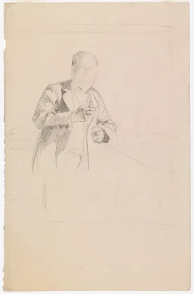 Portrait of Louis Pasteur, sketch