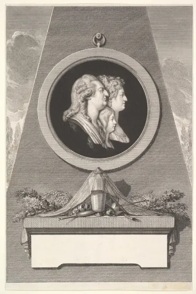 Portrait of Louis XVI, Marie Antoinette and The Dauphin