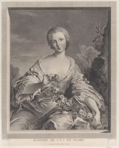 Portrait of Louise Henriette de Bourbon Conti as Flora