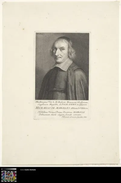 Portrait of Michel de Marolles, abbot of Villeloin