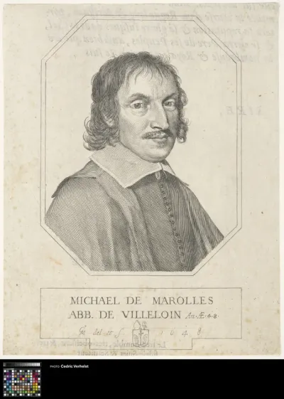 Portrait of Michel de Marolles, abbot of Villeloin
