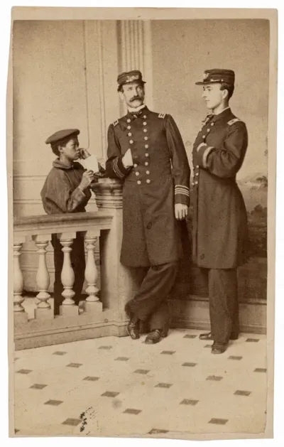 Portrait of Naval Officers and a Messenger