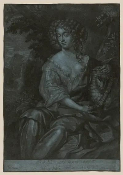 Portrait of Nell Gwyn as a Shedherdess Garlanding a Lamb