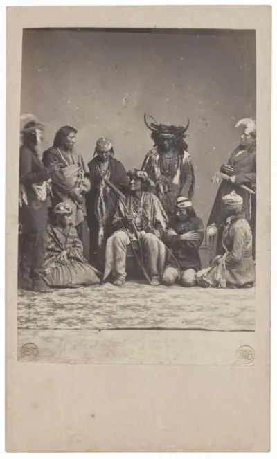 Portrait of Nine Native Americans
