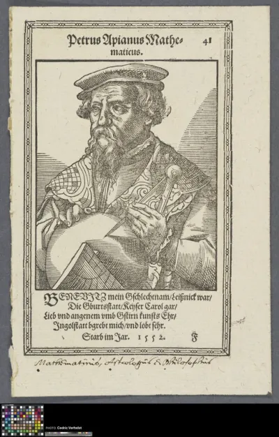 Portrait of Petrus Apianus, German humanist