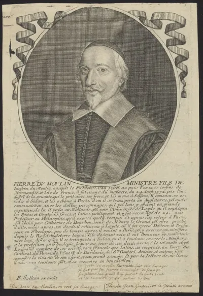 Portrait of Petrus Molinaeus (Pierre du Moulin), minister