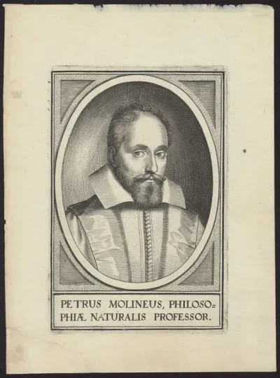 Portrait of Petrus Molinaeus (Pierre du Moulin), professor of natural history at Leiden