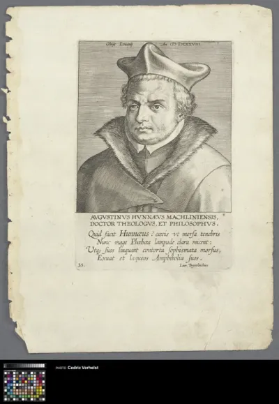 Portrait of philosopher Augustinus Hunaeus