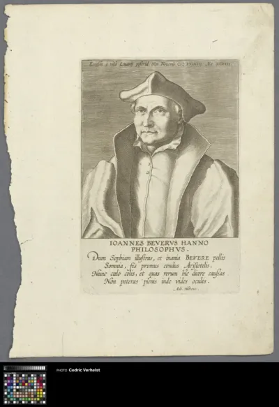 Portrait of philosopher Johannes Beverus