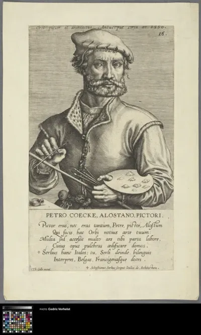 Portrait of Pieter Coecke van Aelst (Petro Coecke Alostano, Pictori)