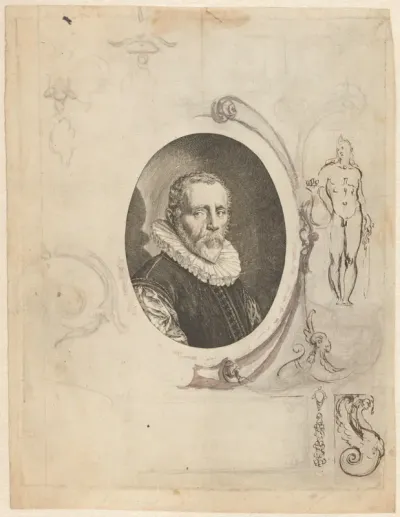 Portrait of Pieter Hogerbeets, with a Design Sketch for the Frame