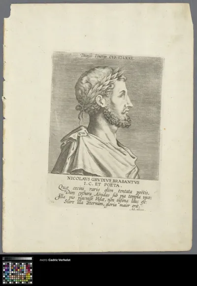 Portrait of poet Nicolaus Grudius