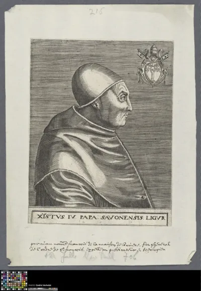 Portrait of pope Sixtus IV