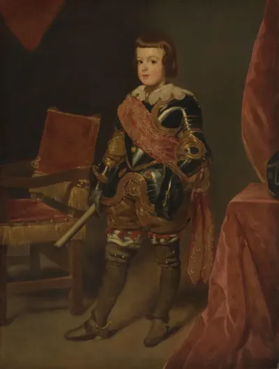 Portrait of Prince Baltasar Carlos, Son of the Spanish King Philip IV, at approximately 11 years of age