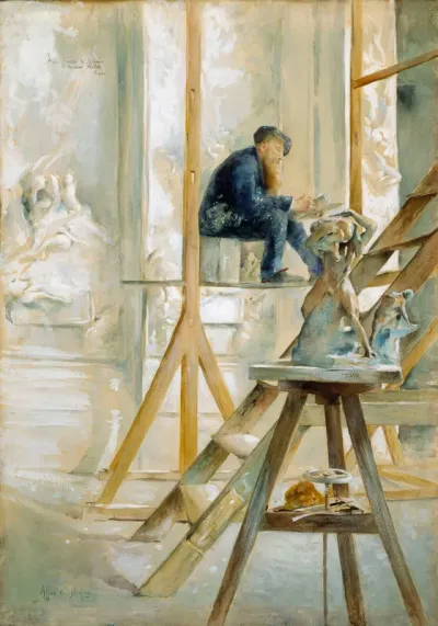 Portrait of Rodin in His Studio