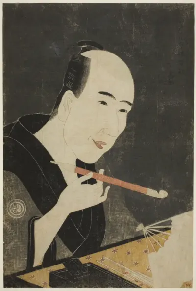 Portrait of Santo Kyoden, the Master of Kyobashi (Edo hana Kyobashi natori)