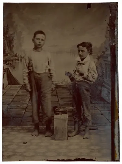 Portrait of Shoeshine Boys