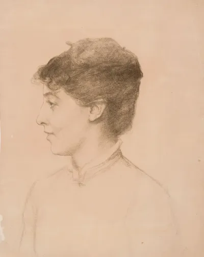 Portrait of the Artist's Wife Ellan Edelfelt, Profile