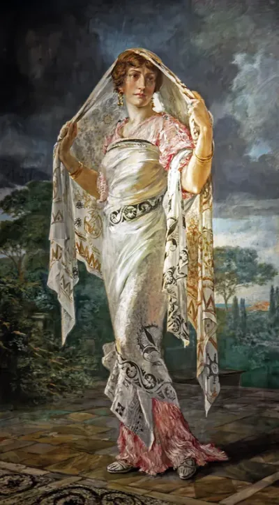 Portrait of the artist's wife in a Pompeiian costume