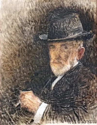 Portrait of the artist with a hat