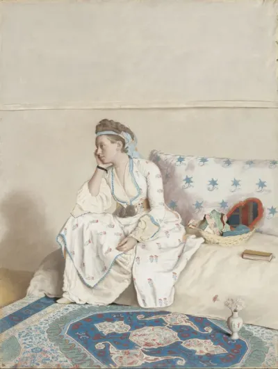Portrait of the artist’s wife, Marie Fargues, in Turkish dress, formerly identified as Maria, Countess of Coventry