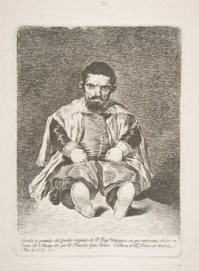 Portrait of the court dwarf known as el Primo, after Velázquez