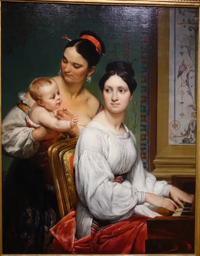 Portrait of the Marchesa Cunegonda Misciattelli with Her Infant Son and His Nurse