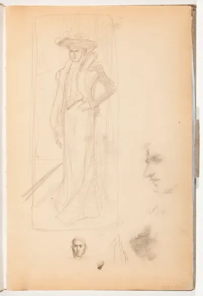 Portrait of the Singer Aino Ackté, sketch