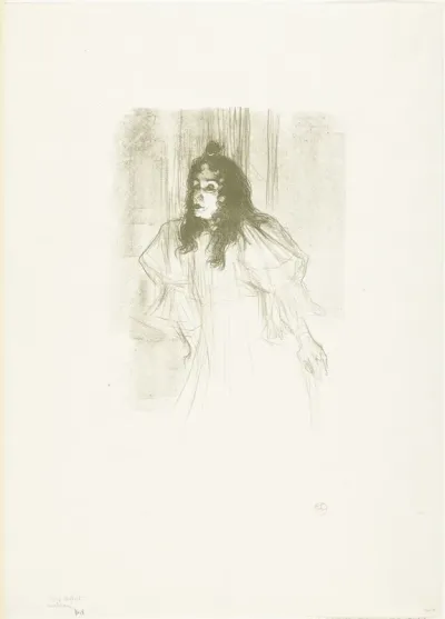 Portrait of the Singer May Belfort with Loose Hanging Hair