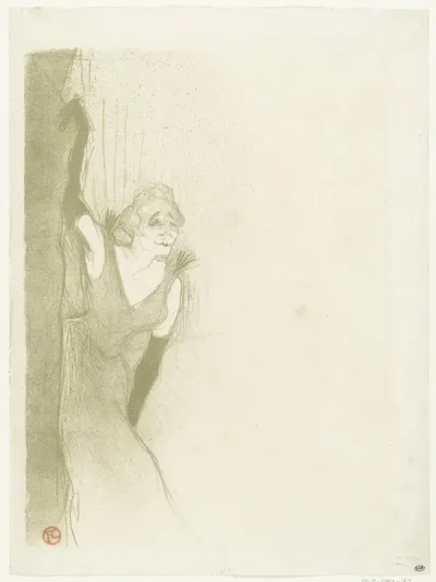 Portrait of the Singer Yvette Guilbert on Stage