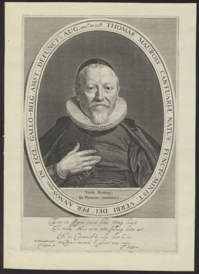 Portrait of Thomas Maurois, Walloon minister in Amsterdam