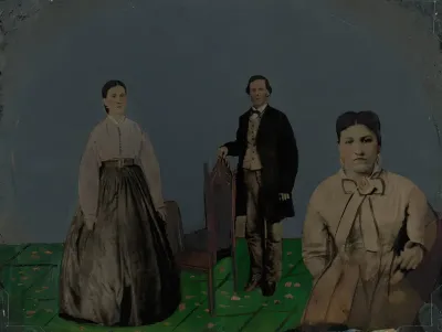 Portrait of Two Women and a Man