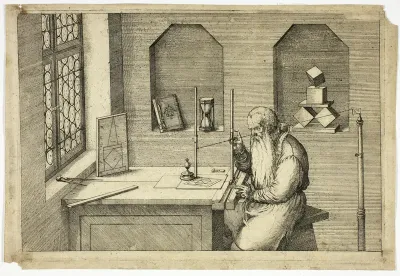 Portrait of Wenzel Jamnitzer in his Study