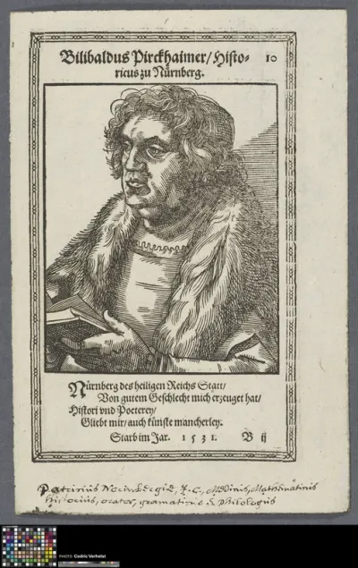 Portrait of Willibald Pirckheimer, German lawyer