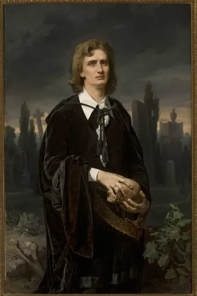 Portrait of Wincenty Rapacki as Hamlet.