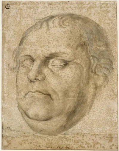 Portrait Sketch of the Dead Martin Luther