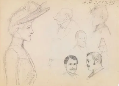 Portrait Study (verso Begonias)