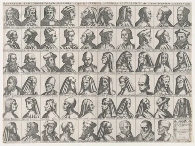 Portraits of Roman Jurisconsults, from "Speculum Romanae Magnificentiae"
