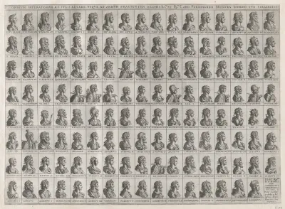 Portraits of the Emperors from Julius Caesar to Rudolf II, from "Speculum Romanae Magnificentiae"