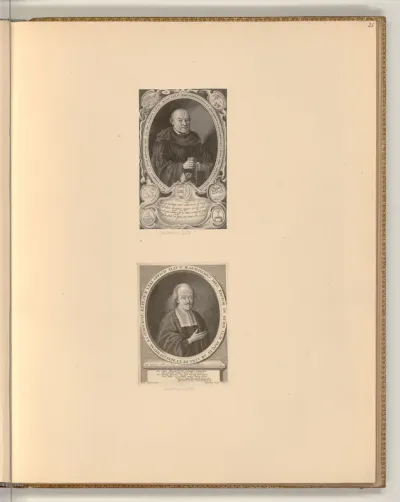 Porträt Bernhard Hertfelder, Abt des Klosters Sankt Ulrich und Afra Augsburg; Porträt Wilhelm Ditz, Rector in Ulm