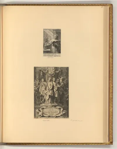 Porträt F. Franciscus Maronius Doctor Illuminatus; De Justitia et Ivre (Allegorie)