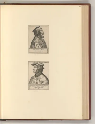 Porträt Jan Hus; Huldrych Zwingli