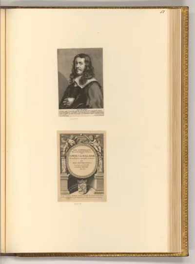 Porträt Jean Meyssens, Titelblatt, Les Portraits des Souverains, Princes et Comtes de Hollande
