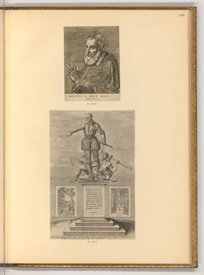 Porträt Papst Sixtus V.; Monument Fernando Álvarez de Toledo, Herzog von Alba