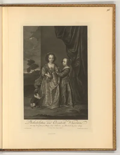 Porträt Philadelphia und Elizabeth Wharton