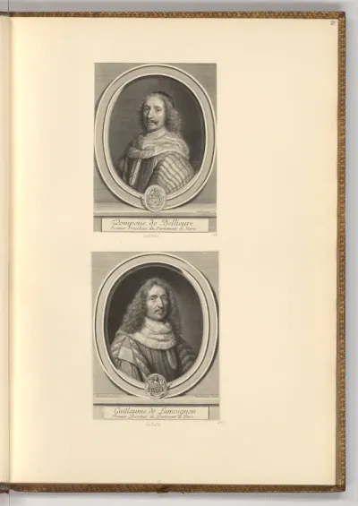 Porträt Pompone de Bellièvre; Guillaume de Lamoignon
